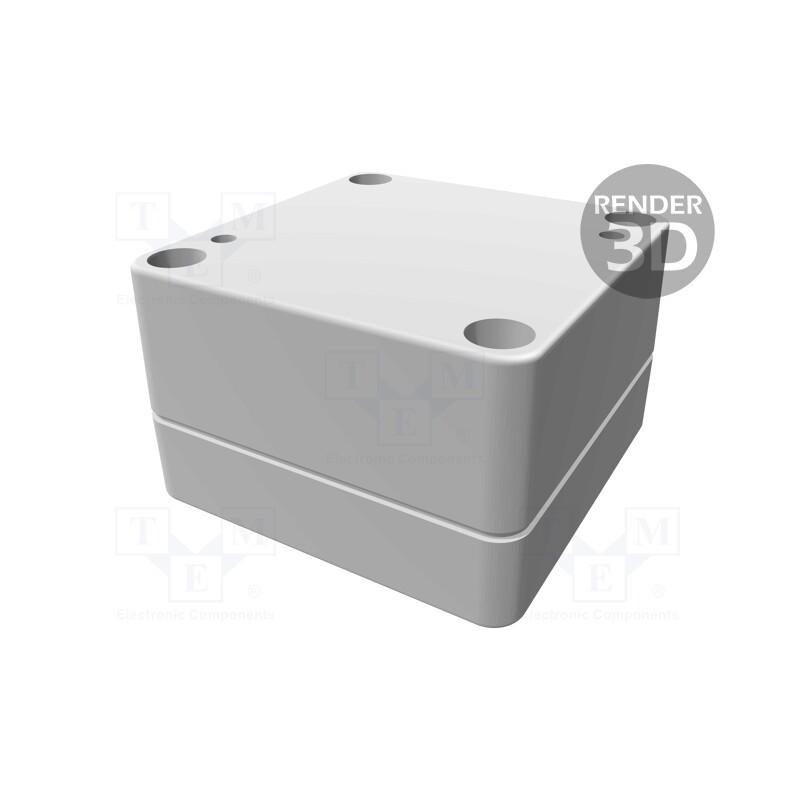 1 pcs x HAMMOND - 1555B2GY - Enclosure: multipurpose, X: 65mm, Y: 65mm, Z: 40mm, 1555, grey