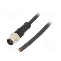 1 pcs x AMPHENOL LTW - M12A-05BMMM-SL8N01 - Connection lead, M12, PIN: 5, straight, 1m, plug, 60VAC, 4A, -20÷80°C