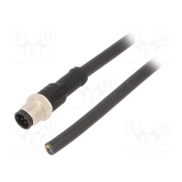 1 pcs x AMPHENOL LTW - M12A-08BMMM-SL8N01 - Connection lead, M12, PIN: 8, straight, 1m, plug, 30VAC, 2A, -20÷80°C