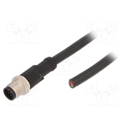 1 pcs x AMPHENOL LTW - M12A-08BMMM-SL8N02 - Connection lead, M12, PIN: 8, straight, 2m, plug, 30VAC, 2A, -20÷80°C