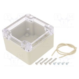 1 pcs x HAMMOND - RZ0366C - Enclosure: multipurpose, X: 80mm, Y: 82mm, Z: 55mm, Ritec, ABS, beige