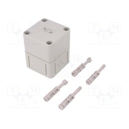 1 pcs x SPELSBERG - 11090101 - Enclosure: multipurpose, X: 65mm, Y: 65mm, Z: 81mm, TK PS, grey, IP66