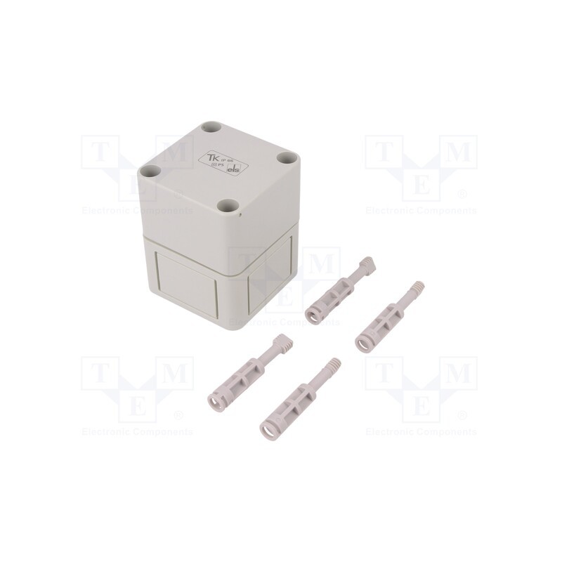 1 pcs x SPELSBERG - 11090101 - Enclosure: multipurpose, X: 65mm, Y: 65mm, Z: 81mm, TK PS, grey, IP66