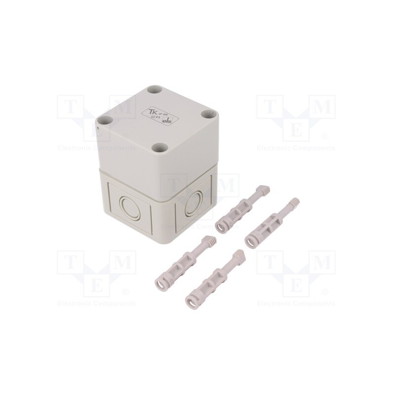 1 pcs x SPELSBERG - 10590101 - Enclosure: multipurpose, X: 65mm, Y: 65mm, Z: 81mm, TK PS, grey, IP66