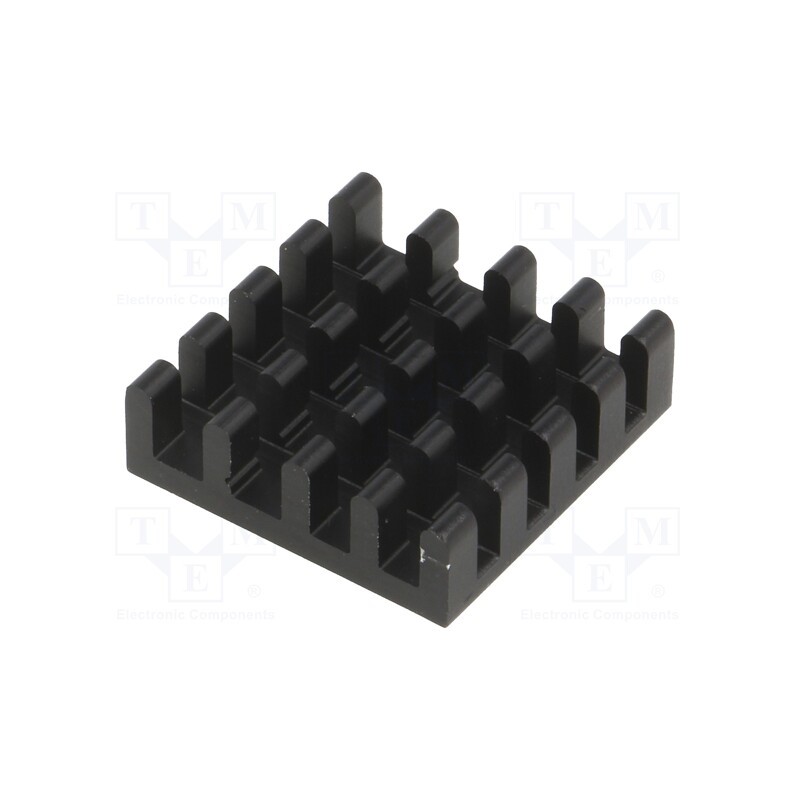 1 pcs x FISCHER ELEKTRONIK - ICK BGA 19 X 19 X 6 - Heatsink: extruded, black, L: 19mm, W: 19mm, H: 6mm, aluminium