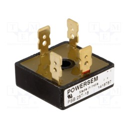 1 pcs x POWERSEM - PSB 25T/18 - Bridge rectifier: single-phase, Urmax: 1.8kV, If: 21A, Ifsm: 360A