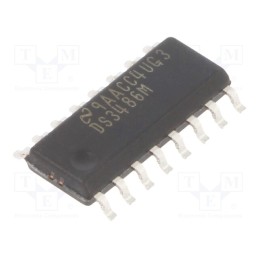 1 pcs x TEXAS INSTRUMENTS - DS3486M/NOPB - IC: interface, line driver, half duplex,RS422,RS423, 10Mbps, SO16