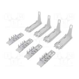 1 set x SPELSBERG - 72002201 - Set of mounting brackets for mounting DIN rails, L: 75mm, grey