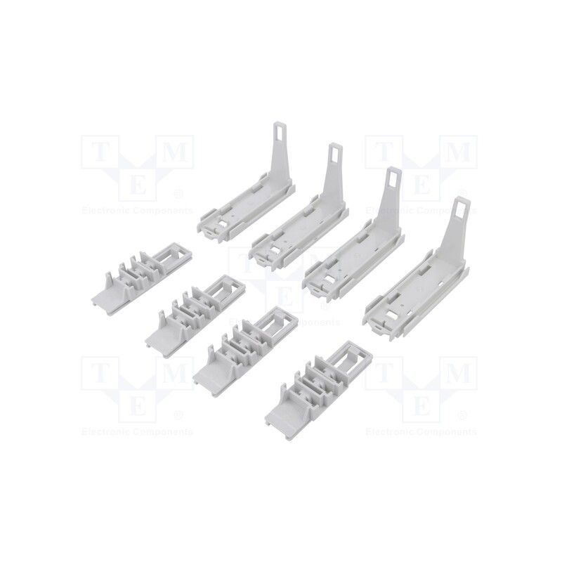 1 set x SPELSBERG - 72002201 - Set of mounting brackets for mounting DIN rails, L: 75mm, grey