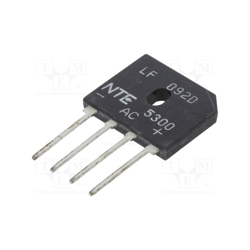 1 pcs x NTE Electronics - NTE5300 - Bridge rectifier: single-phase, Urmax: 200V, If: 8A, Ifsm: 200A