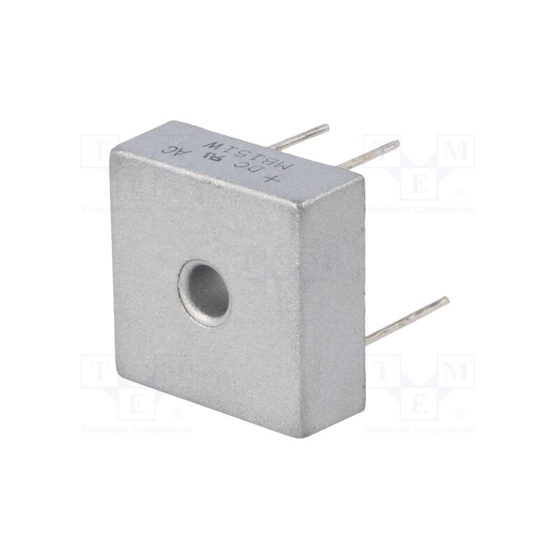 1 pcs x DC COMPONENTS - MB151W - Bridge rectifier: single-phase, Urmax: 100V, If: 15A, Ifsm: 300A