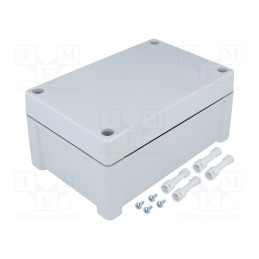 1 pcs x FIBOX - TA191209 - Enclosure: multipurpose, X: 122mm, Y: 187mm, Z: 90mm, TEMPO, ABS, grey