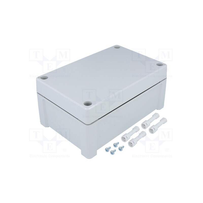 1 pcs x FIBOX - TA191209 - Enclosure: multipurpose, X: 122mm, Y: 187mm, Z: 90mm, TEMPO, ABS, grey