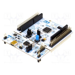 1 pcs x STMicroelectronics - NUCLEO-F030R8 - Dev.kit: STM32, STM32F030R8T6, Add-on connectors: 2, base board