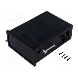 1 pcs x SUPERTRONIC - PP011N-S - Enclosure: panel, X: 96mm, Y: 48mm, Z: 134mm, ABS, black, Series: DINS