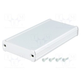 1 pcs x FISCHER ELEKTRONIK - TUF 55 16 100 ME - Enclosure: with panel, TUF, X: 55mm, Y: 100mm, Z: 16mm, aluminium