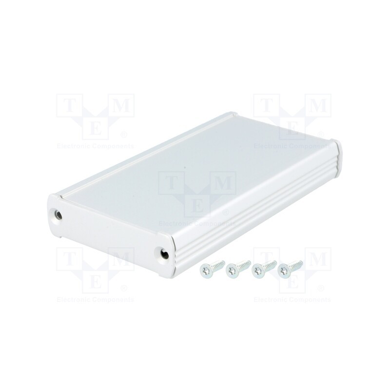 1 pcs x FISCHER ELEKTRONIK - TUF 55 16 100 ME - Enclosure: with panel, TUF, X: 55mm, Y: 100mm, Z: 16mm, aluminium