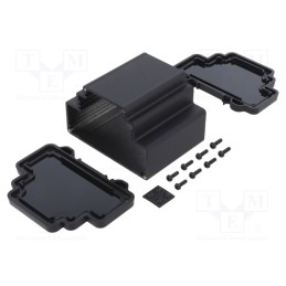 1 pcs x GAINTA - ALUD4MG-PBK-V0 - Enclosure: for DIN rail mounting, Y: 98.3mm, X: 78.3mm, Z: 69mm