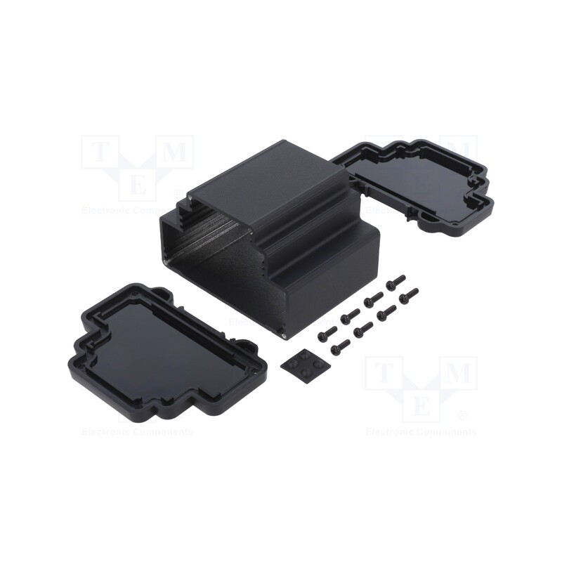 1 pcs x GAINTA - ALUD4MG-PBK-V0 - Enclosure: for DIN rail mounting, Y: 98.3mm, X: 78.3mm, Z: 69mm