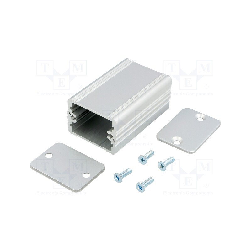 1 pcs x FISCHER ELEKTRONIK - AKG 33 24 50 ME - Enclosure: with panel, AKG, X: 33mm, Y: 50mm, Z: 24mm, aluminium, grey