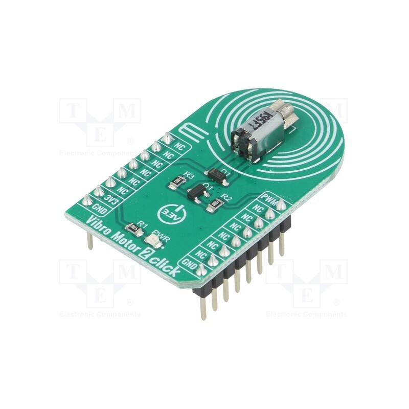 1 pcs x MIKROE - VIBRO MOTOR 2 CLICK - Click board, vibration motor driver, PWM, prototype board