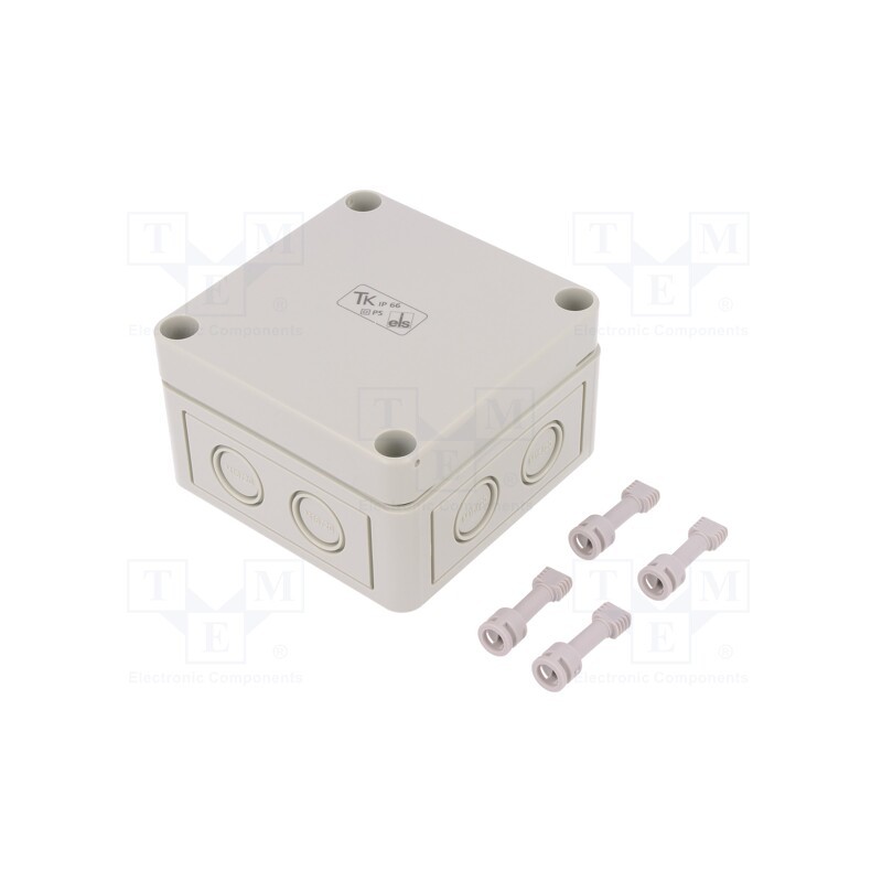 1 pcs x SPELSBERG - 10540301 - Enclosure: multipurpose, X: 94mm, Y: 94mm, Z: 57mm, TK PS, grey, IP66