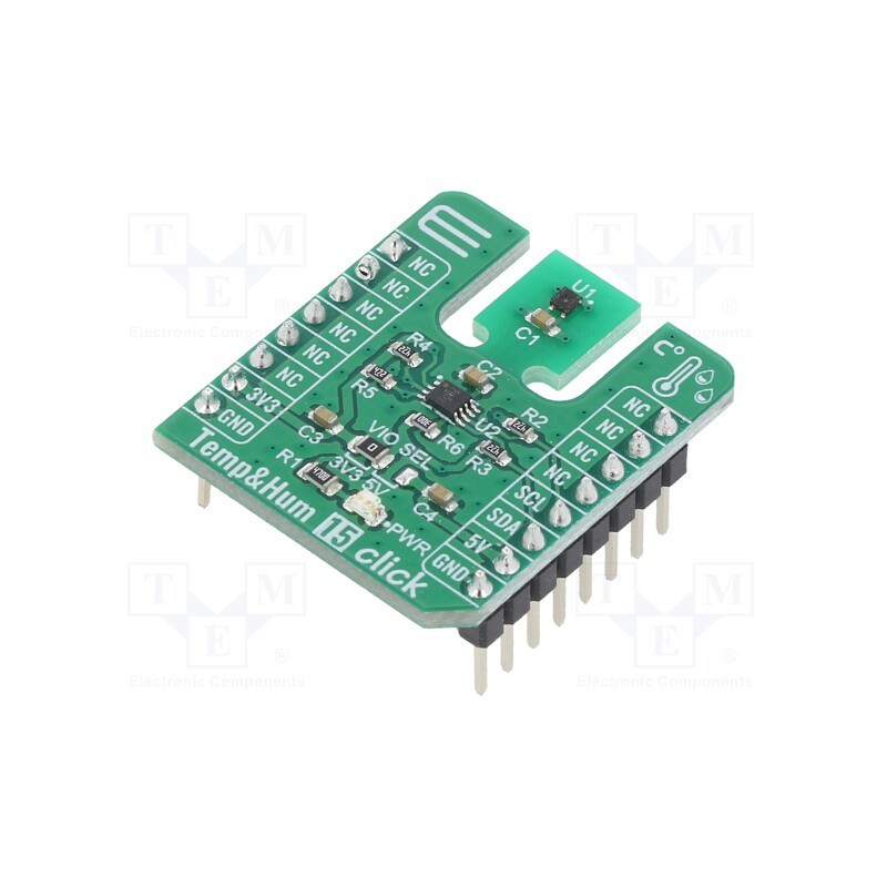 1 pcs x MIKROE - TEMP&HUM 15 CLICK - Click board, humidity/temperature sensor, I2C, PCA9306,SHT40