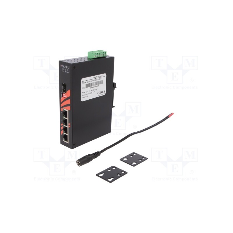 1 pcs x ANTAIRA - LNX-0501G-SFP - Switch Ethernet, unmanaged, Number of ports: 5, 12÷48VDC, RJ45, 5W