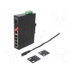 1 pcs x ANTAIRA - LNX-0702C-SFP-T - Switch Ethernet, unmanaged, Number of ports: 7, 12÷48VDC, RJ45, 6W