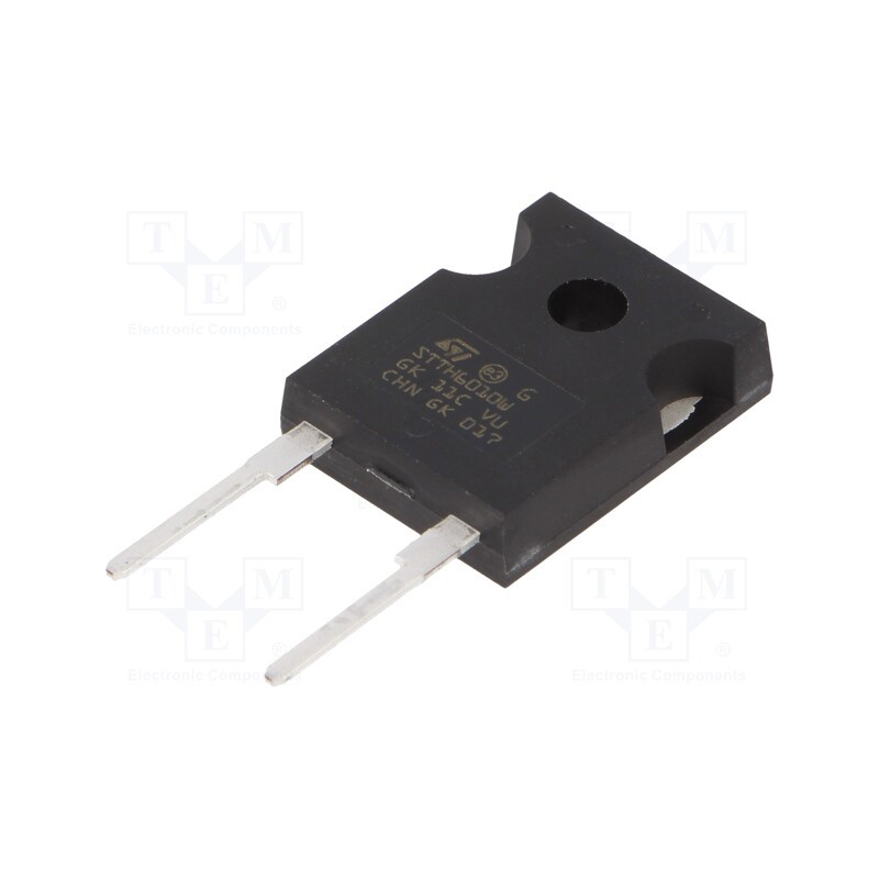 1 pcs x STMicroelectronics - STTH6010W - Diode: rectifying, THT, 1kV, 60A, , Ifsm: 400A, DO247, Ufmax: 1.3V