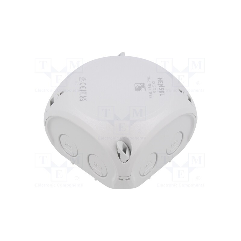 1 pcs x HENSEL - 62000045 - Enclosure: junction box, X: 104mm, Y: 104mm, Z: 70mm, IP66,IP67, grey
