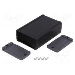 1 pcs x TEKO - TEKAL 12.29 - Enclosure: multipurpose, with panel, TEKAL, X: 60mm, Y: 100mm, black