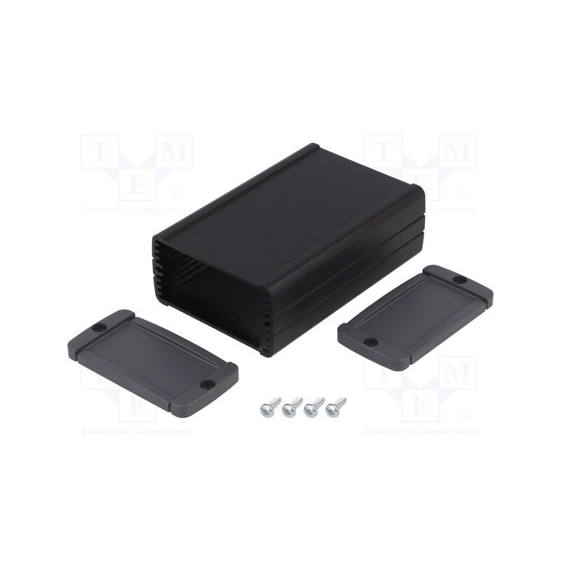 1 pcs x TEKO - TEKAL 12.29 - Enclosure: multipurpose, with panel, TEKAL, X: 60mm, Y: 100mm, black