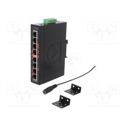 1 pcs x ANTAIRA - LNX-800AG - Switch Ethernet, unmanaged, Number of ports: 8, 12÷48VDC, RJ45