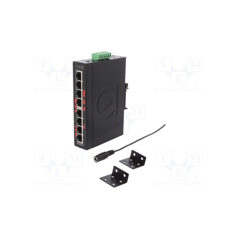 1 pcs x ANTAIRA - LNX-800AG-T - Switch Ethernet, unmanaged, Number of ports: 8, 12÷48VDC, RJ45