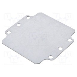 1 pcs x FIBOX - 9511150 - Mounting plate, steel, W: 107mm, L: 110mm, Thk: 1.5mm, Plating: zinc