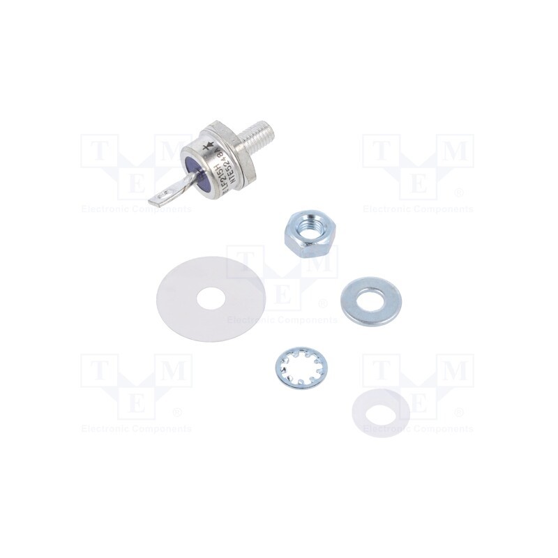 1 pcs x NTE Electronics - NTE5248A - Diode: Zener, 50W, 7.5V, DO5, screw type, , anode to stud, 125uA