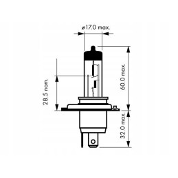 Bulb 12v 35 35w h4 hs1 p43t grizzly 550 700 no