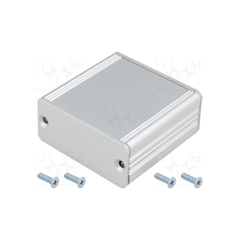 1 pcs x FISCHER ELEKTRONIK - AKG 55 24 50 ME - Enclosure: with panel, AKG, X: 55mm, Y: 50mm, Z: 24mm, aluminium, grey