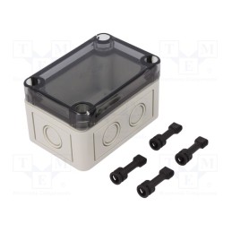 1 pcs x SPELSBERG - 10600201 - Enclosure: multipurpose, X: 65mm, Y: 94mm, Z: 57mm, TK PS, grey, IP66