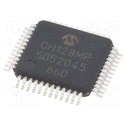 1 pcs x MICROCHIP TECHNOLOGY - DSPIC33CH128MP505-E/PT - IC: dsPIC microcontroller, 128kB, 20kBSRAM, TQFP48, 3÷3.6VDC