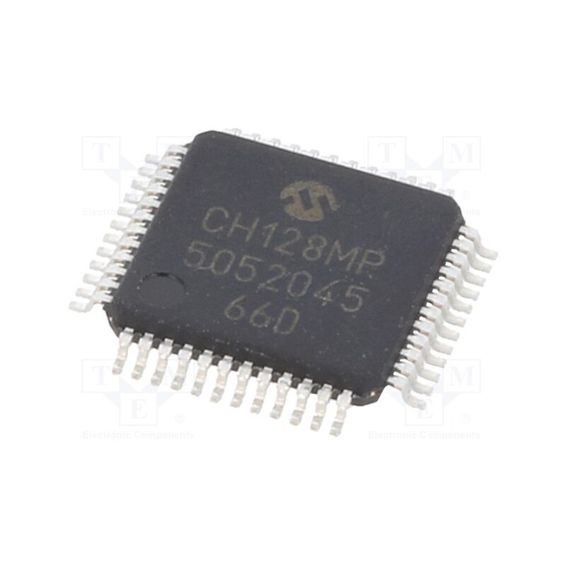 1 pcs x MICROCHIP TECHNOLOGY - DSPIC33CH128MP505-E/PT - IC: dsPIC microcontroller, 128kB, 20kBSRAM, TQFP48, 3÷3.6VDC