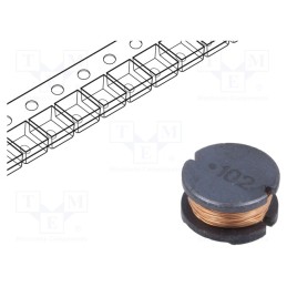 1 pcs x BOURNS - SDR1006-102KL - Inductor: wire, SMD, 1mH, 230mA, ±10%, Q: 30, Ø: 10mm, H: 6mm, 3.1Ω