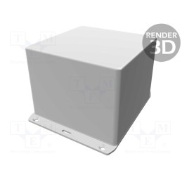 1 pcs x HAMMOND - 1591VFLGY - Enclosure: multipurpose, X: 120mm, Y: 120mm, Z: 94mm, 1591, ABS, grey