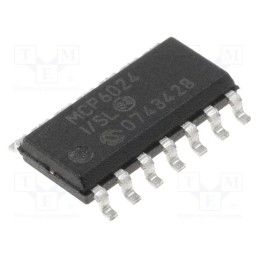 1 pcs x MICROCHIP TECHNOLOGY - MCP6024-I/SL - IC: operational amplifier, 10MHz, 2.5÷5.5V, Ch: 4, SO14,