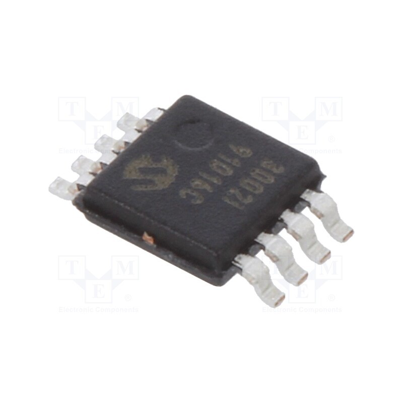 1 pcs x MICROCHIP TECHNOLOGY - MCP3002-I/MS - IC: A/D converter, Ch: 2, 10bit, 200ksps, 2.7÷5.5V, MSOP8