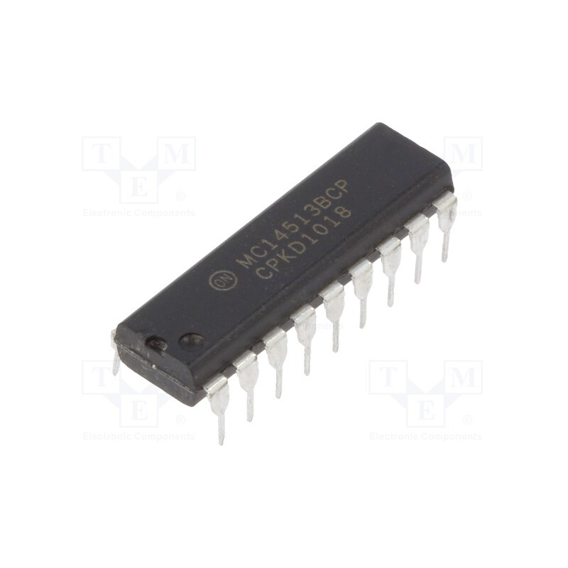 1 pcs x NTE Electronics - NTE4513B - IC: digital, 4bit,BCD to 7-segment,decoder,driver,latch, Ch: 1