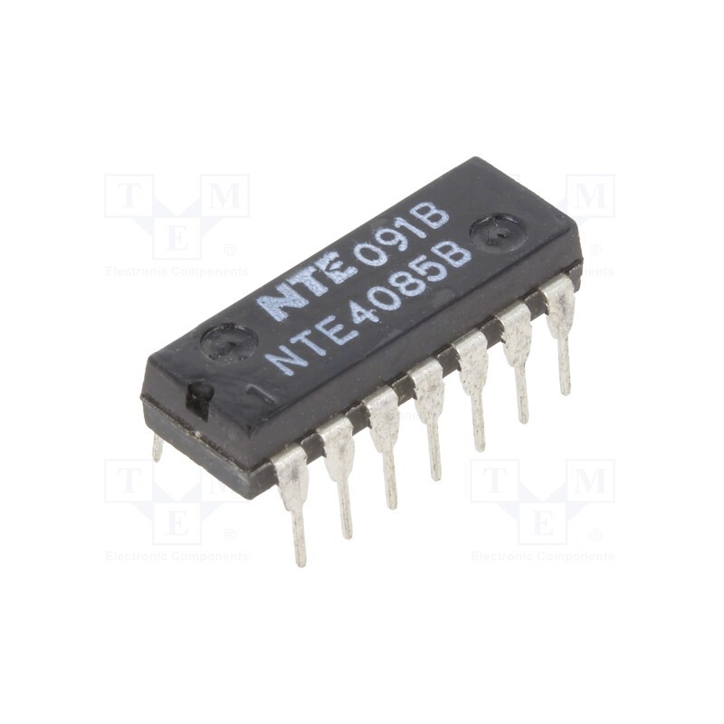 1 pcs x NTE Electronics - NTE4085B - IC: digital, AND-NOR,combination, Ch: 2, IN: 4, CMOS, THT, DIP14