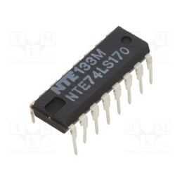 1 pcs x NTE Electronics - NTE74LS170 - IC: digital, 4 bit x 4 word,storage register, TTL, THT, DIP16