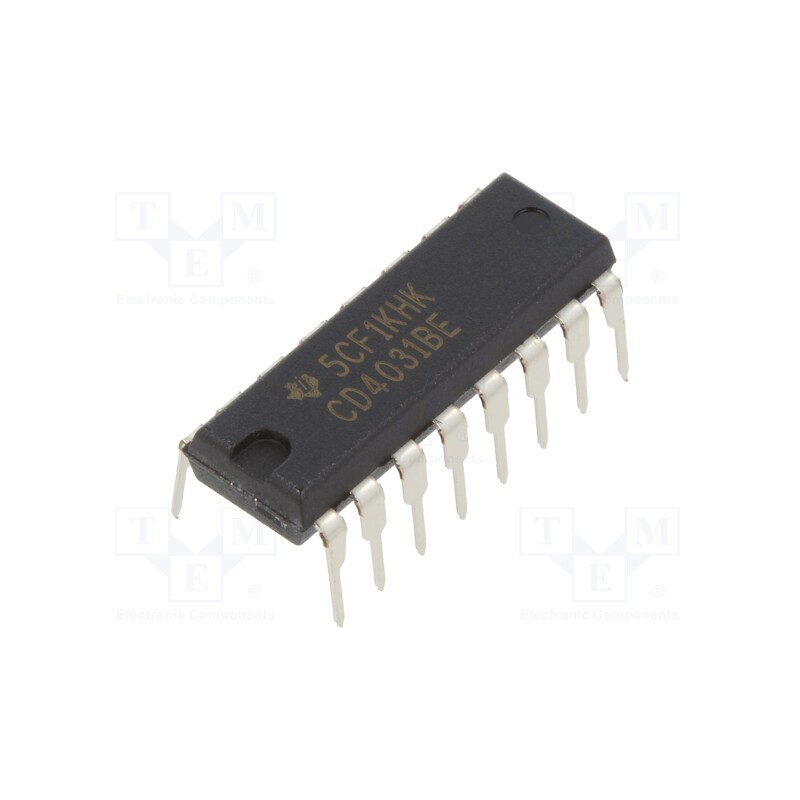 1 pcs x NTE Electronics - NTE4031B - IC: digital, static shift register, CMOS, THT, DIP16, 3÷18VDC